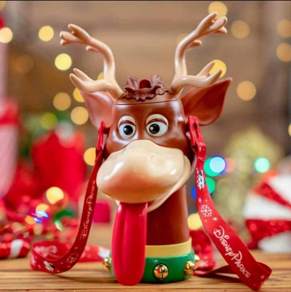 DisneyParks Christmas Parade Reindeer Sipper With Jingle Bells NEW
